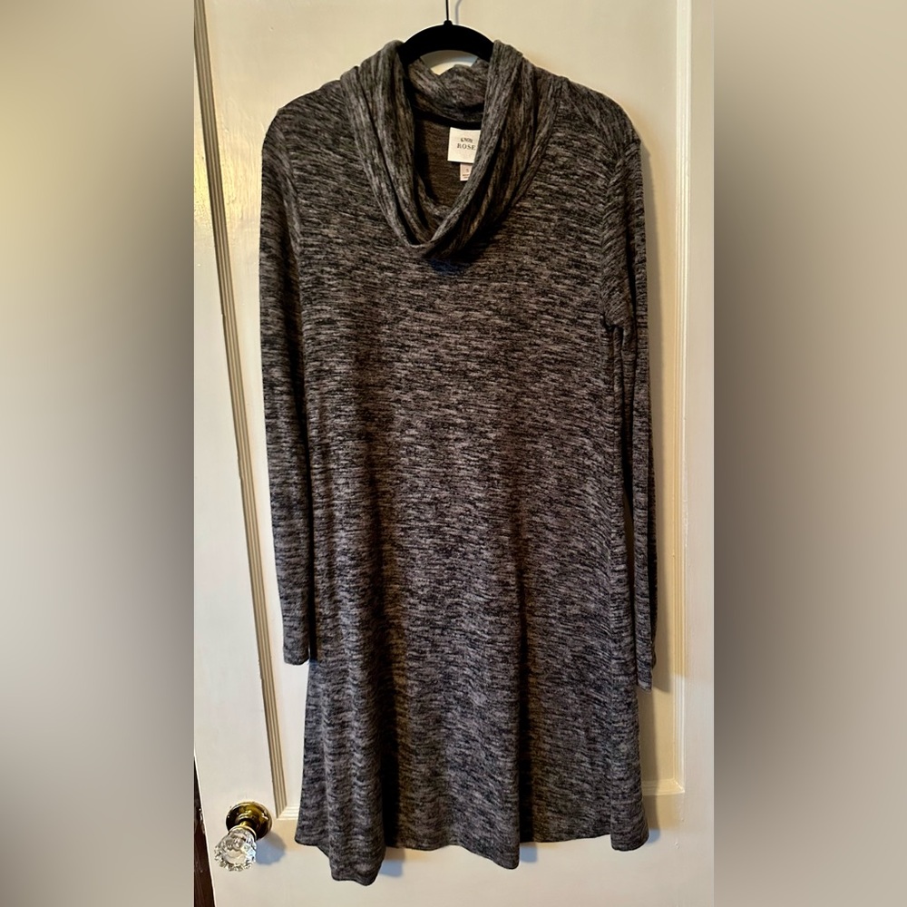 Knox Rose Charcoal Cowl Neck Sweater
